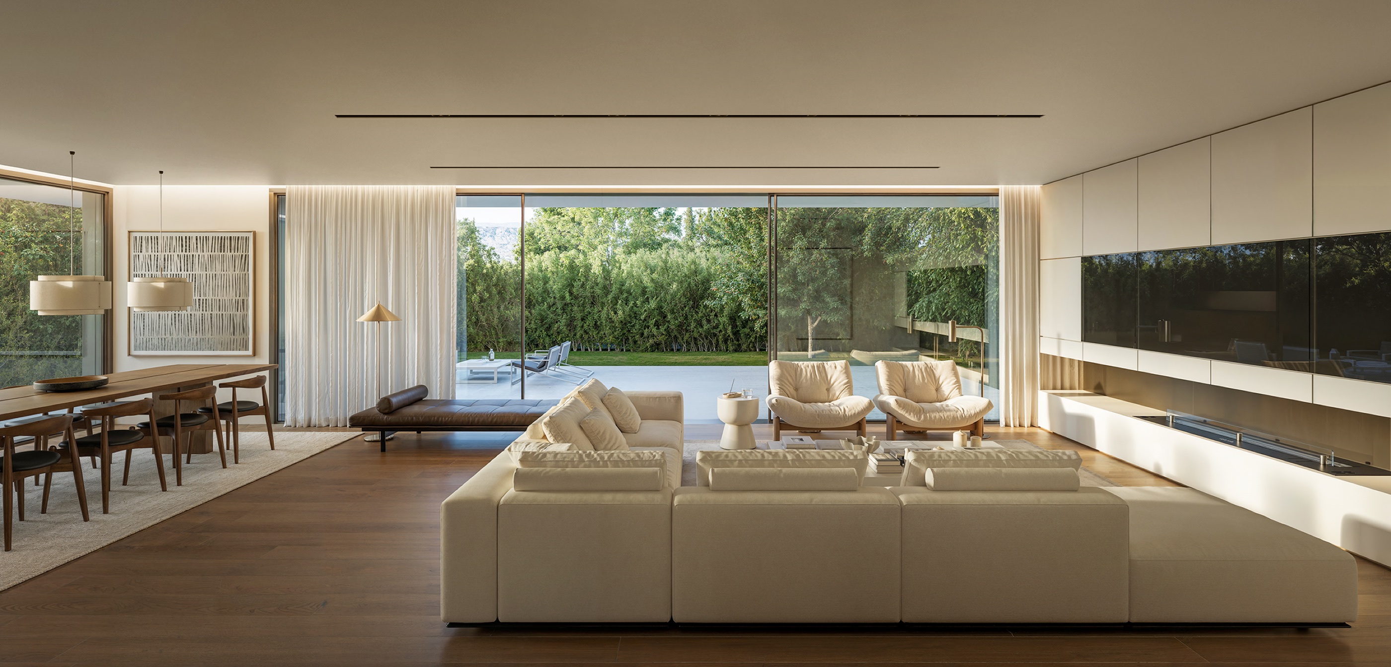 Quiet, generous interiors — Ground-floor living space